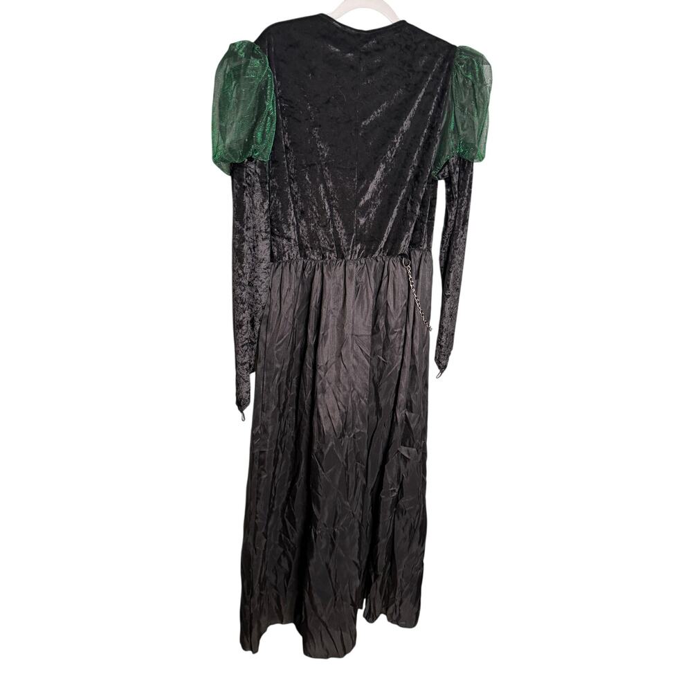 The Wizard of Oz Wicked Witch Elphaba green and black maxi dress‎ costume - Picture 13 of 13